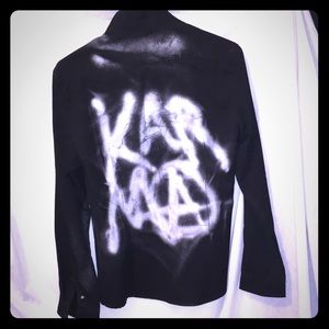 One of a kind Karma seditionary button down shirt